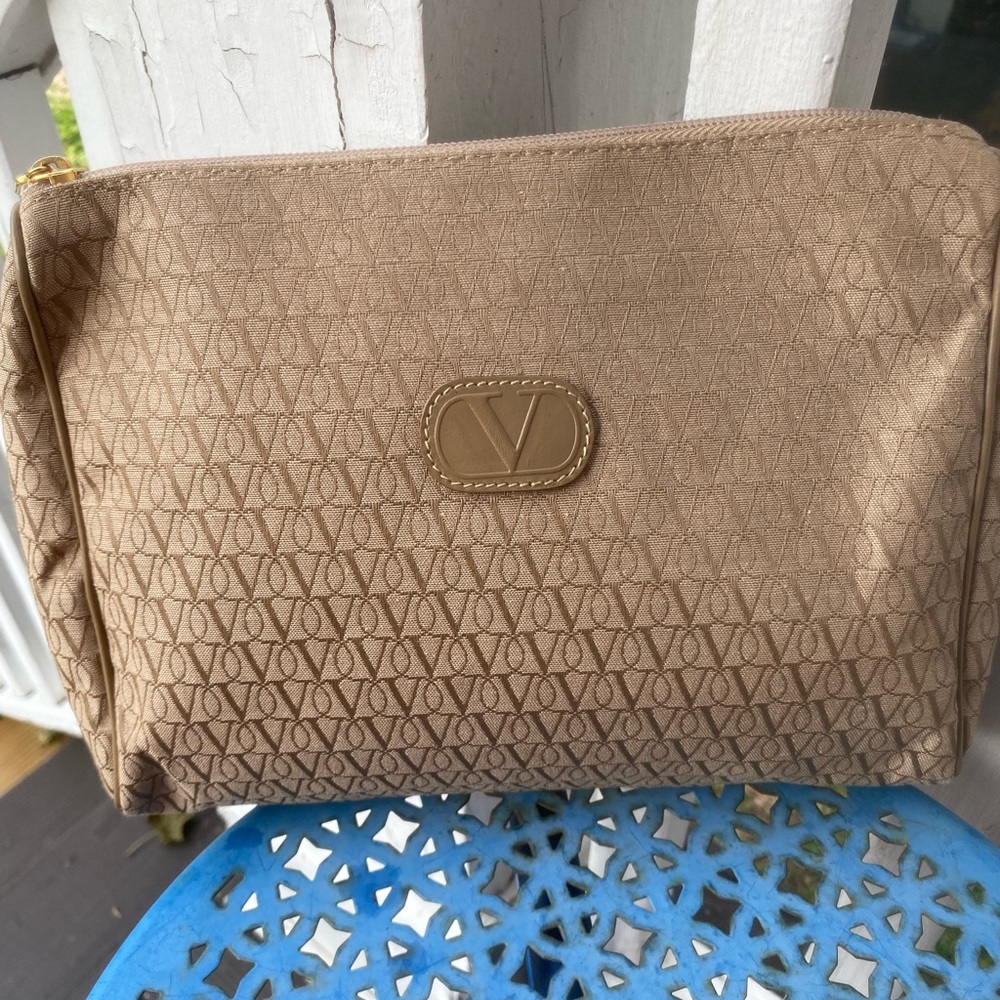 Vintage Valentino Garavani Canvas Zip Pouch/Clutch